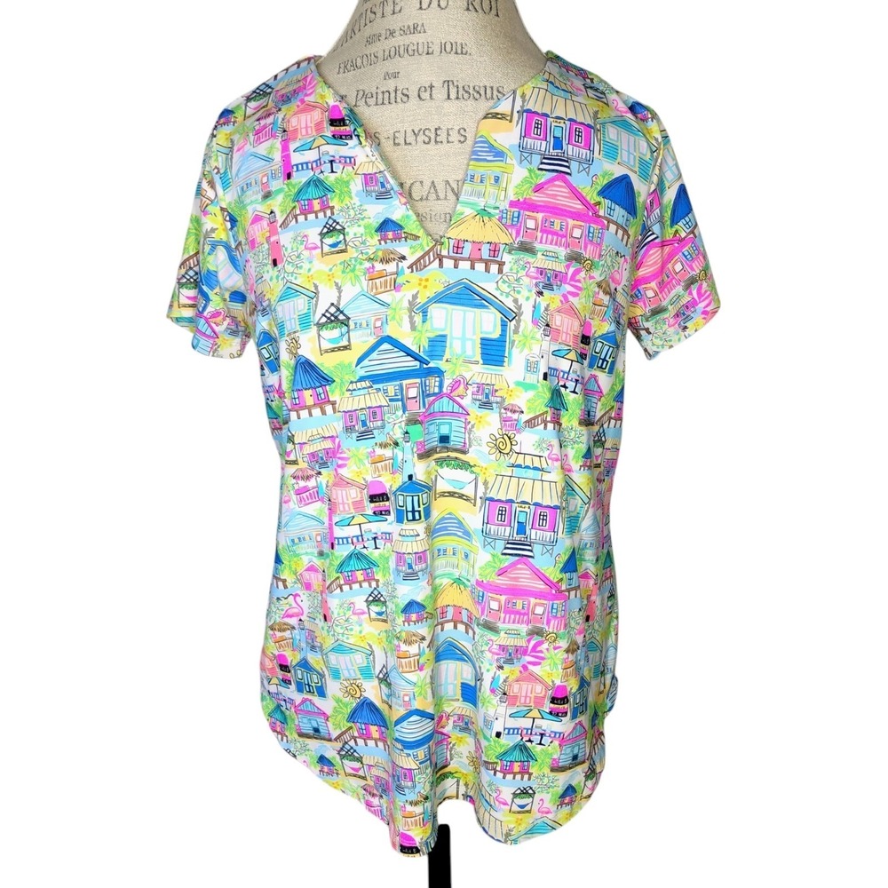 Lulu B UPF 50 Top Womens Large Beach Key West Stretch Outdoors Sweat Wicking